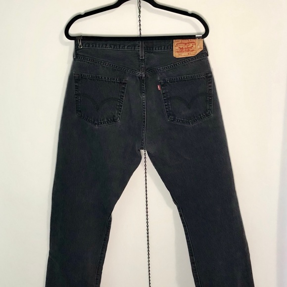 ***SOLD*** Black Levis 501 Dark High Waisted Jeans - Picture 5 of 7